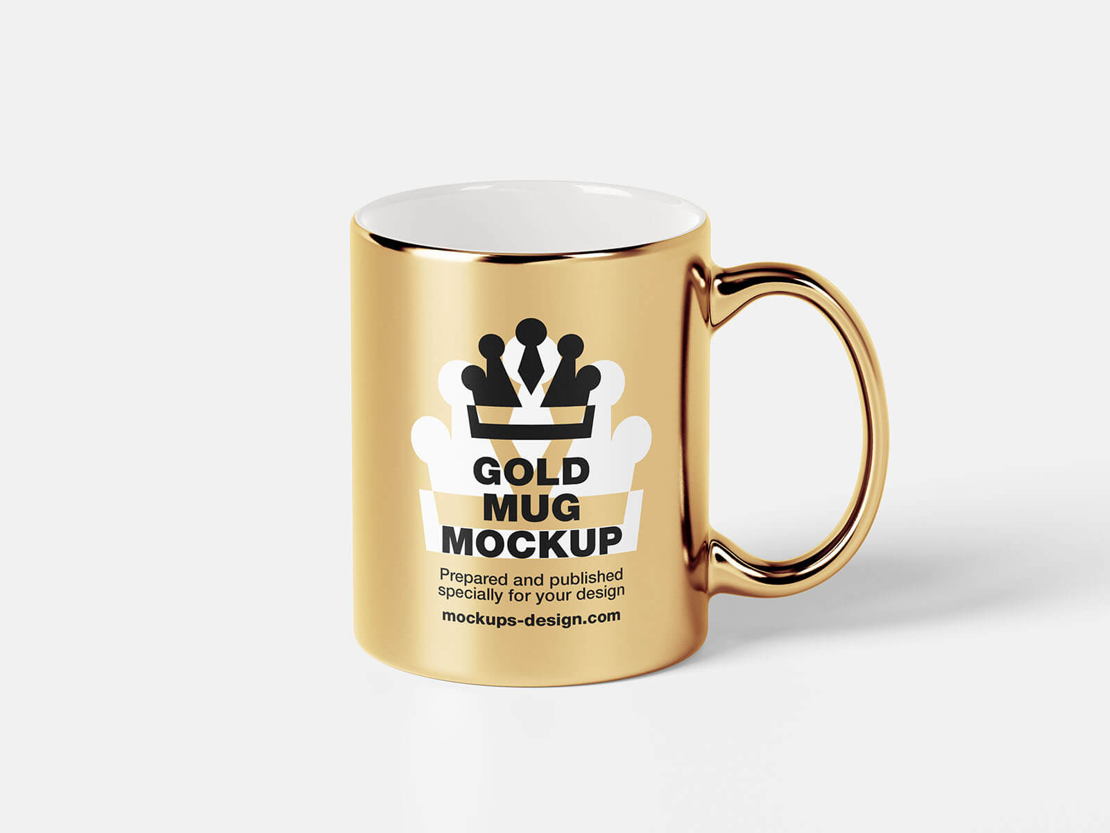 4 Free Gold Coffee Mug Mockup PSD Files