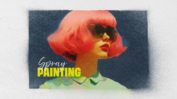 Graffiti Spray Painting Photo Effect