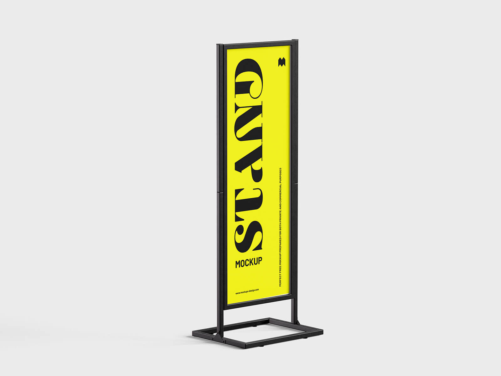 Free Tall Banner Metal Stand Mockup PSD Set