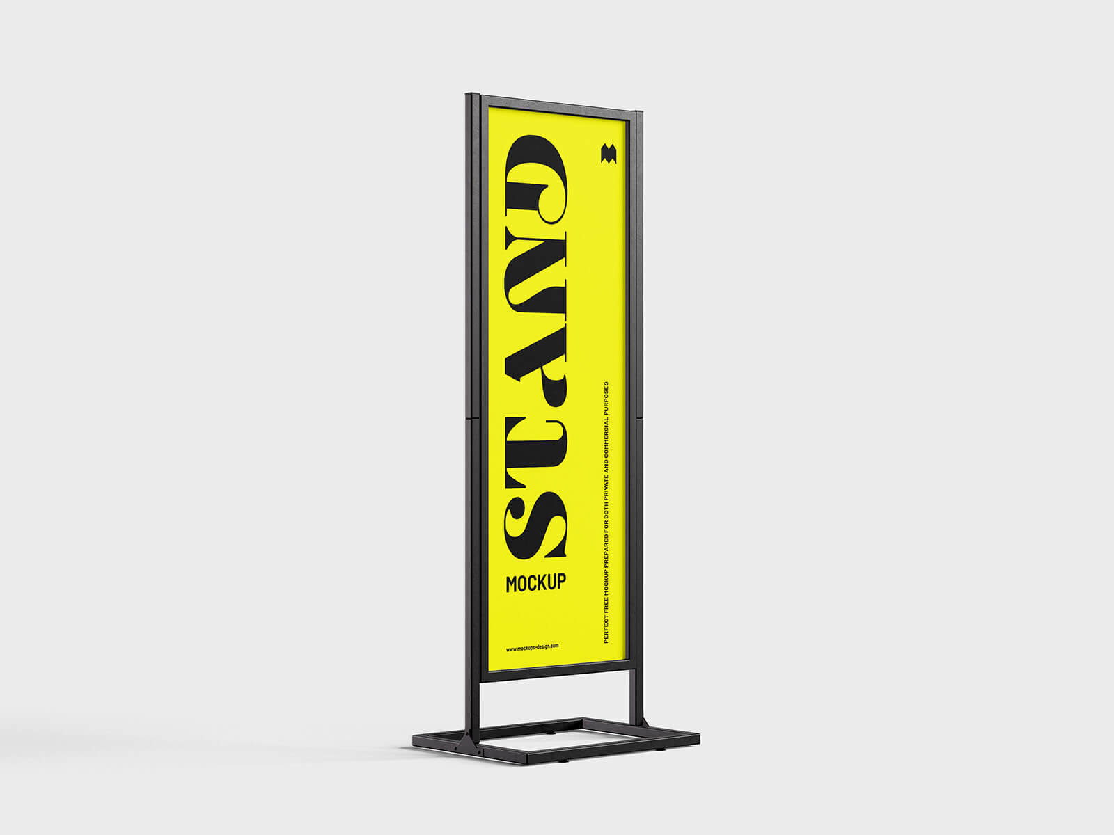 Free Tall Banner Metal Stand Mockup PSD Set