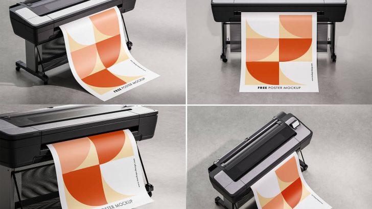 Modern A3 Poster Free Mockup - PsFiles