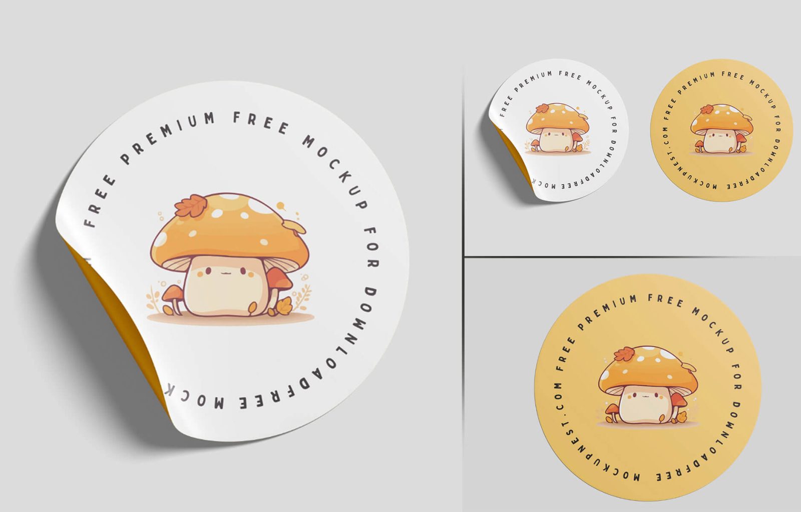 Round Sticker Mockup