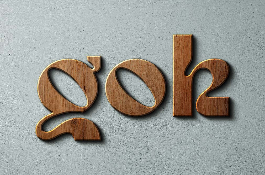 Rustic Wooden Sign Logo Mockup