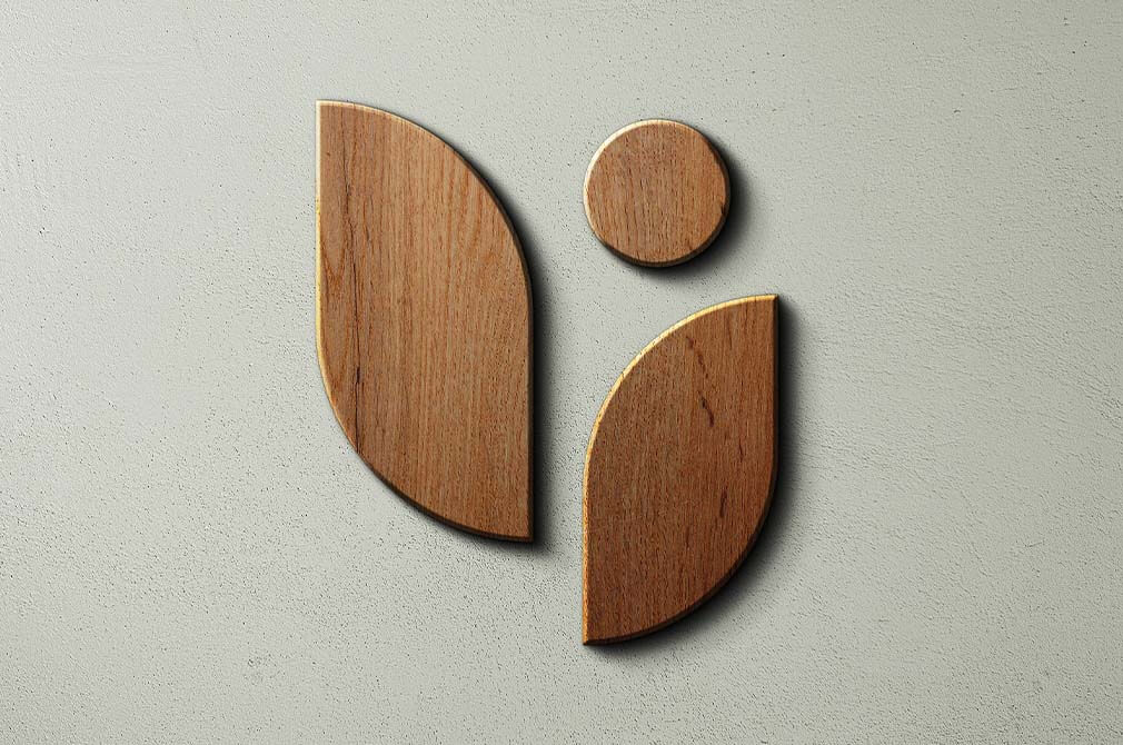 Rustic Wooden Sign Logo Mockup