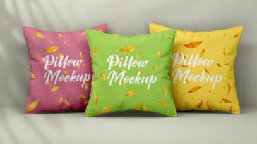 Square Pillows Mockup PSD