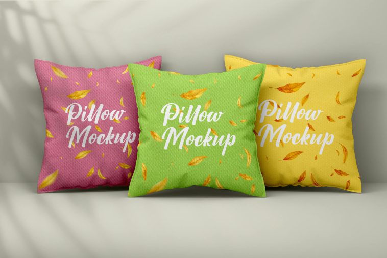 Square Pillows Mockup PSD