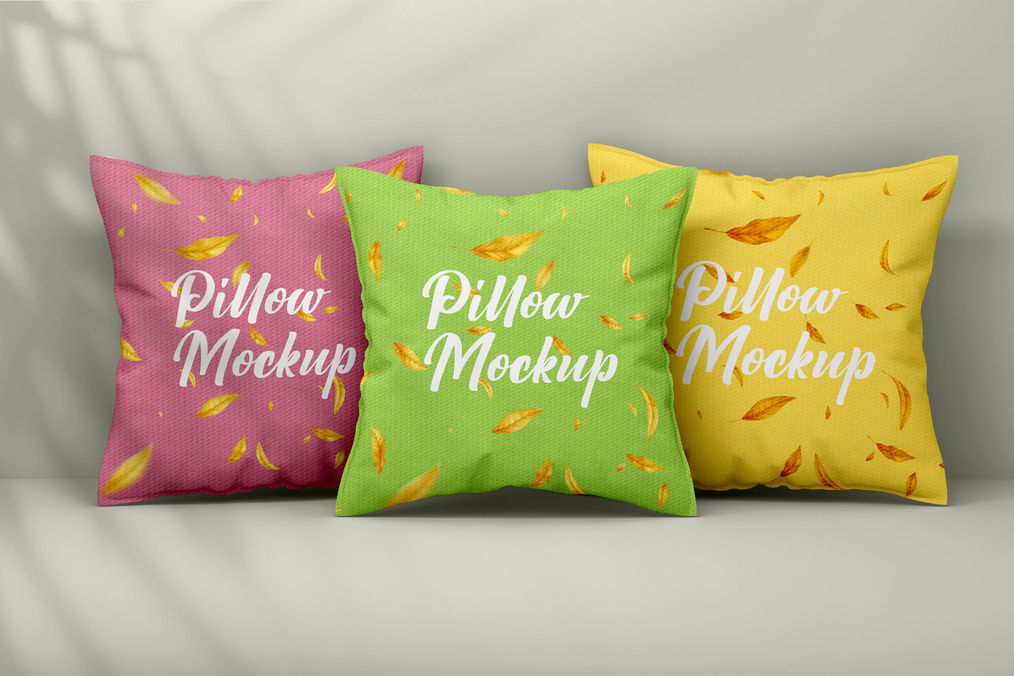 Free 3 Square Pillows Mockup PSD   PsFiles