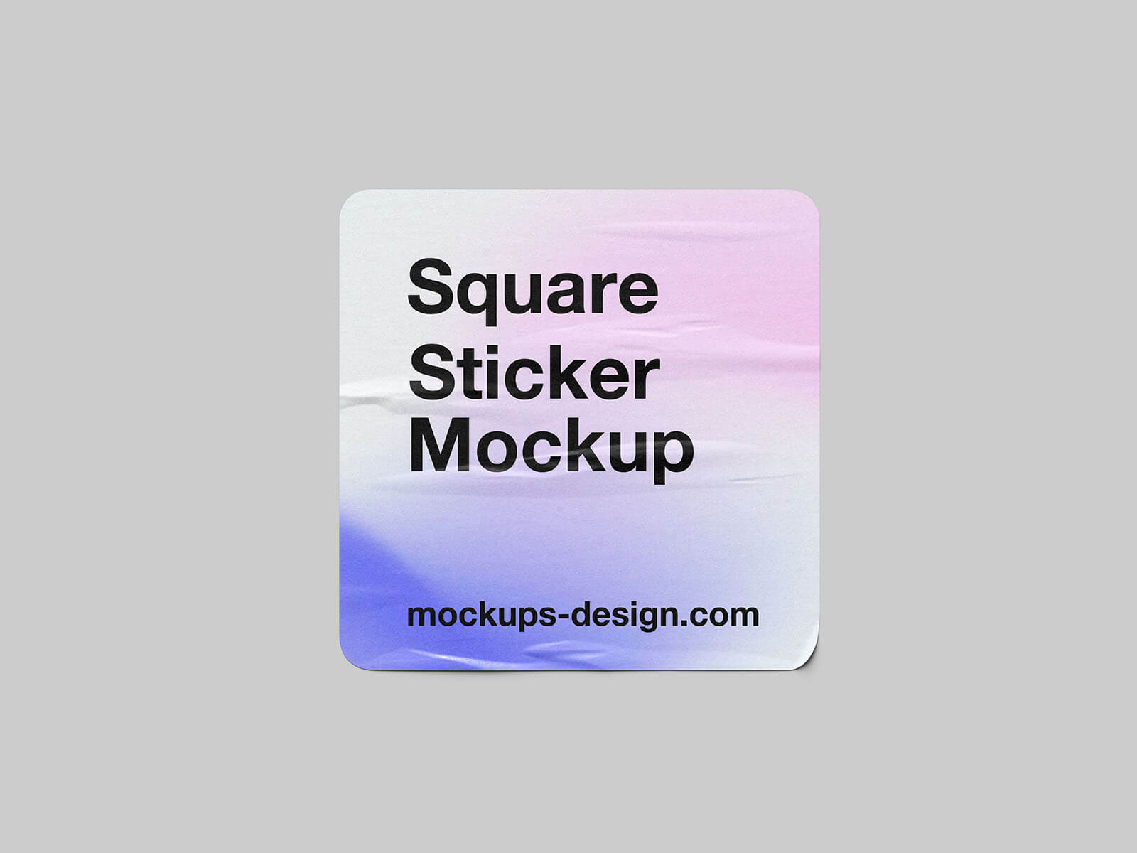 5 Free Rounded Square Sticker Mockup PSD Set