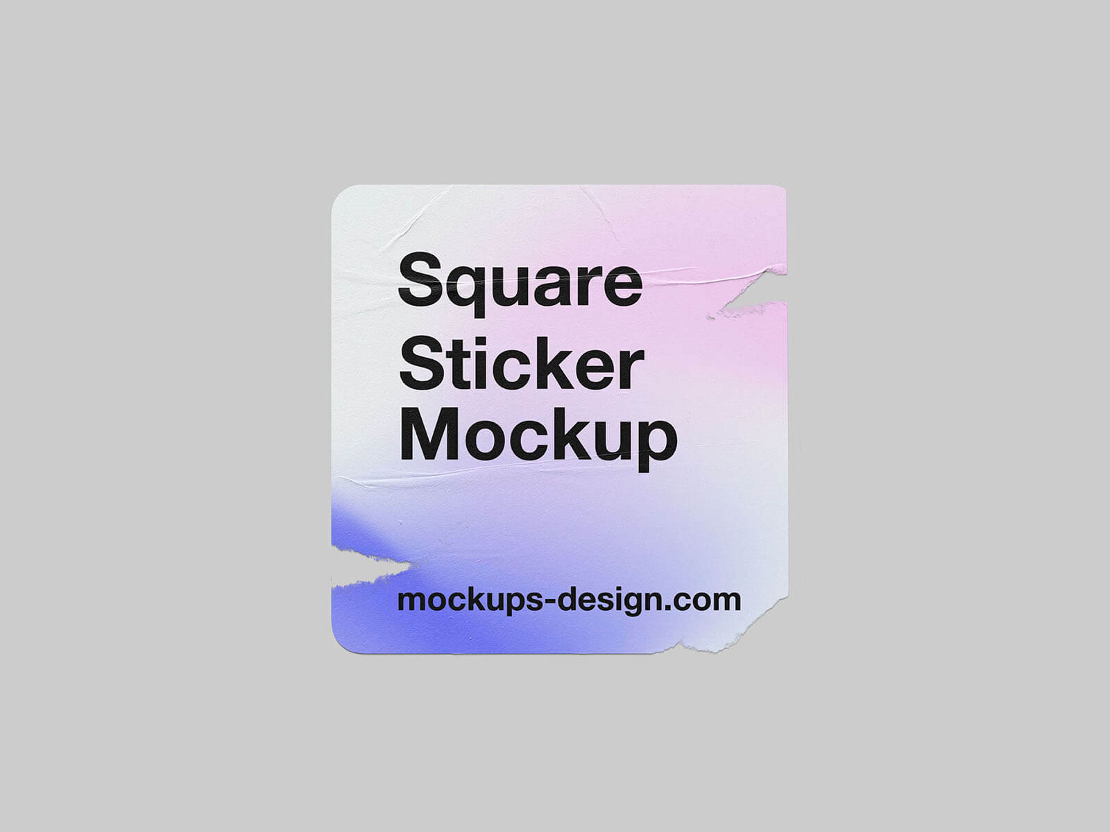 5 Free Rounded Square Sticker Mockup PSD Set