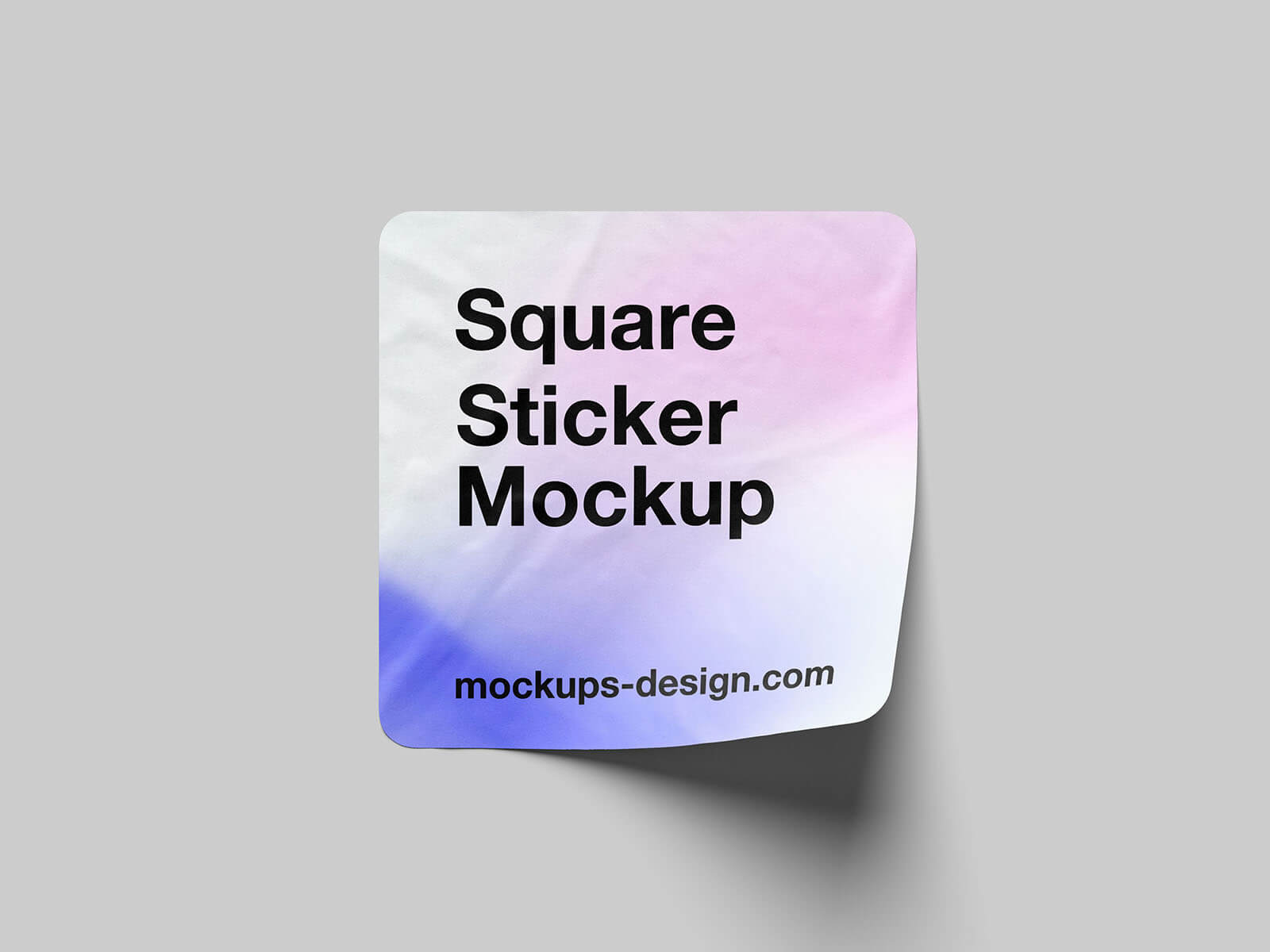 5 Free Rounded Square Sticker Mockup PSD Set