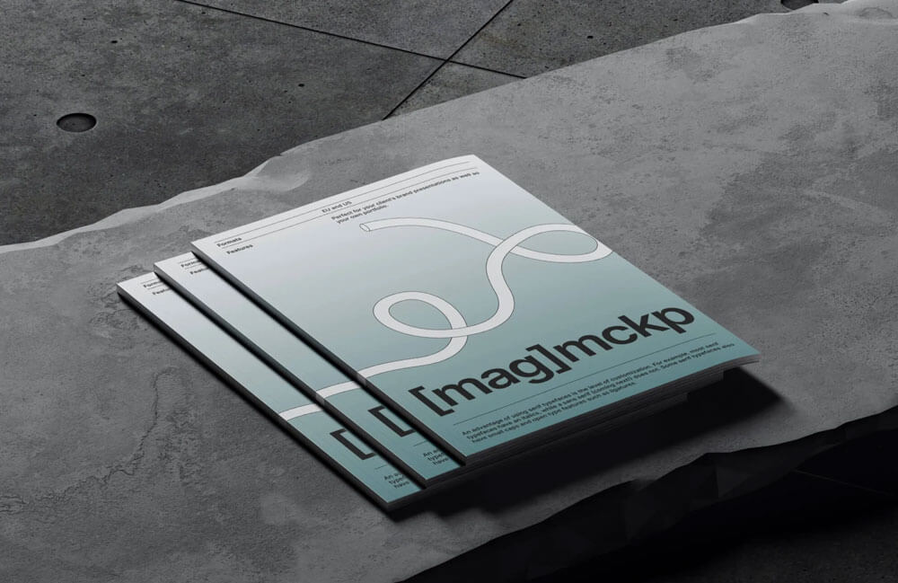 Free Three Magazines Cover Mockup Psd Psfiles