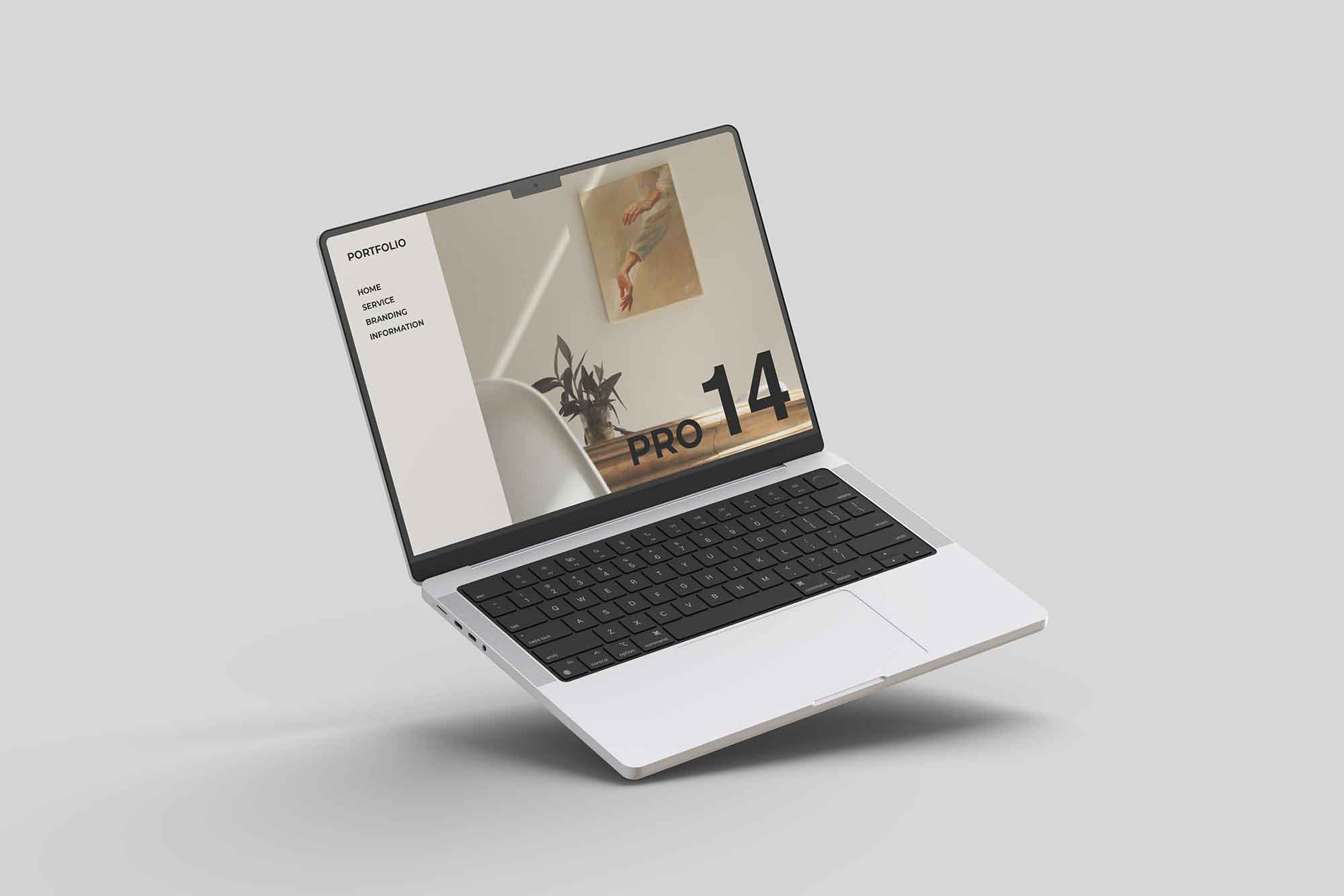 Tilted MacBook Pro Mockup