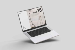 Tilted MacBook Pro Mockup
