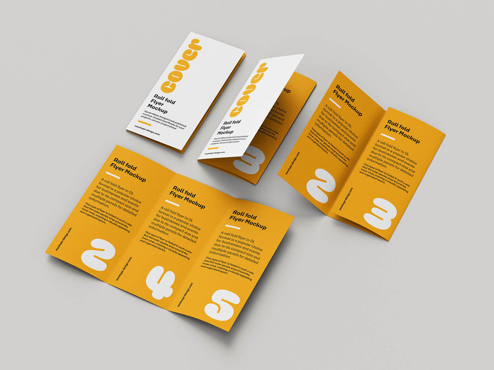 6 Free Premium Tri-Fold Brochure Mockup PSD Files