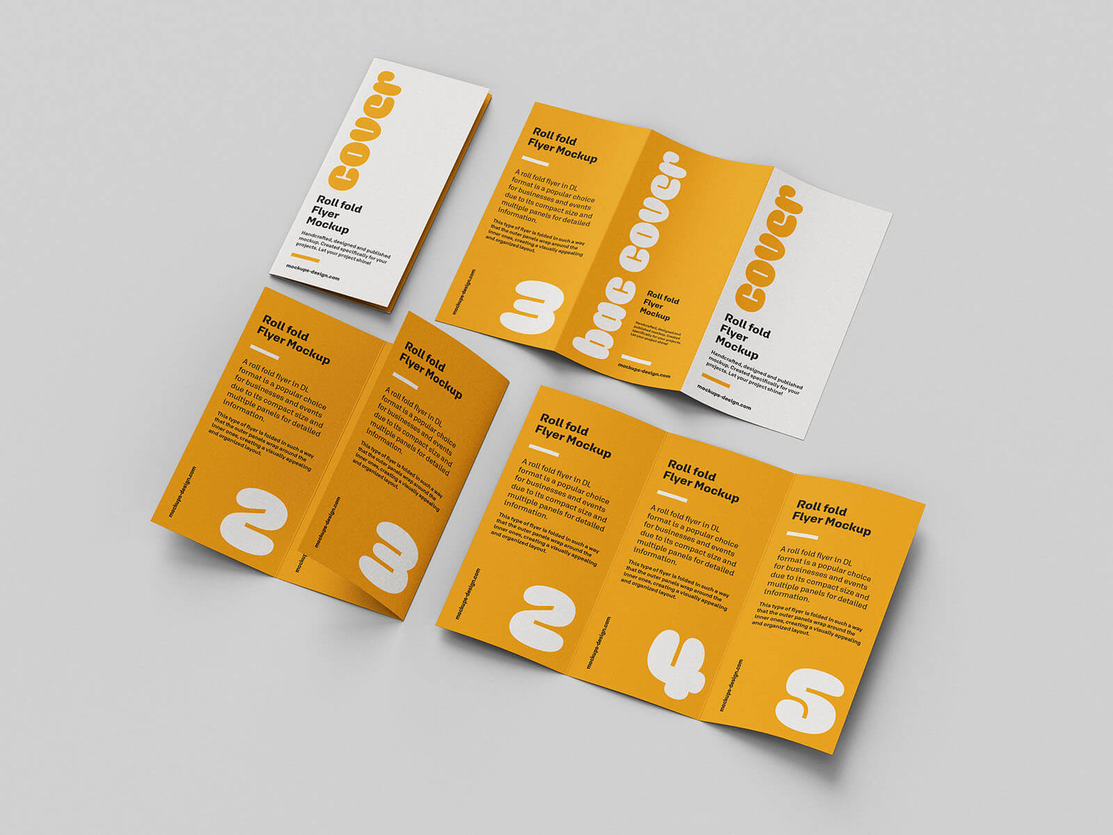 6 Free Premium Tri-Fold Brochure Mockup PSD Files