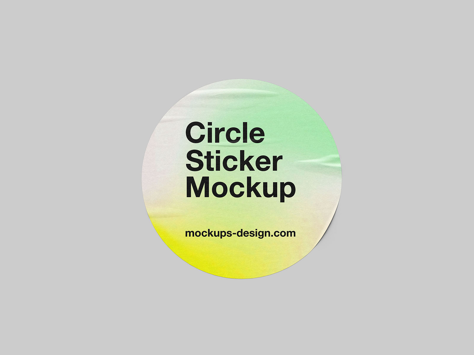 5 Free Round Sticker Mockup PSD Set