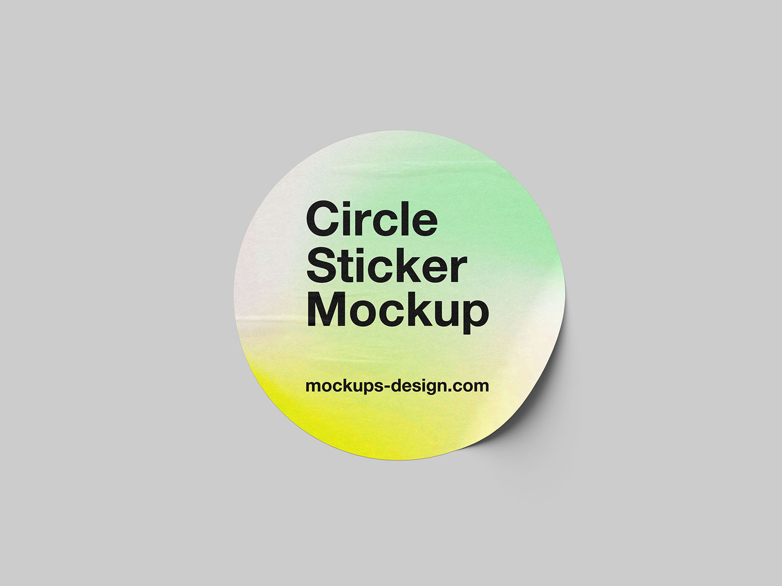 5 Free Round Sticker Mockup PSD Set