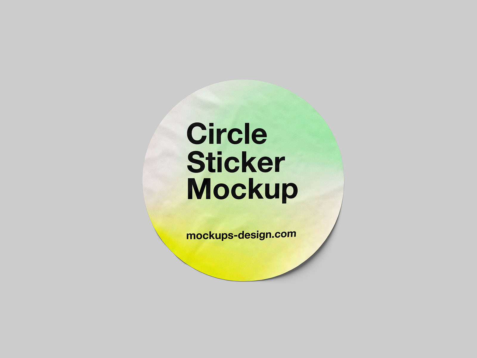 5 Free Round Sticker Mockup PSD Set