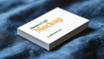 Close-up Business Card Mockup Template