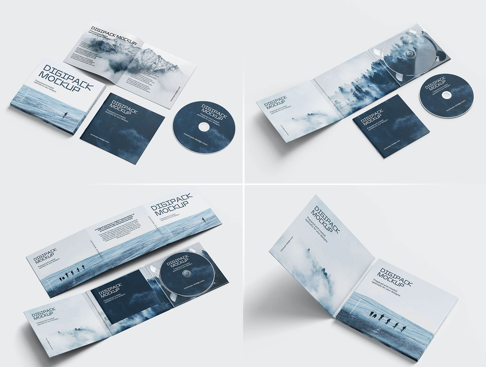 5 Free 6-Panel DVD Digipack With Booklet Mockup PSD Files - PsFiles