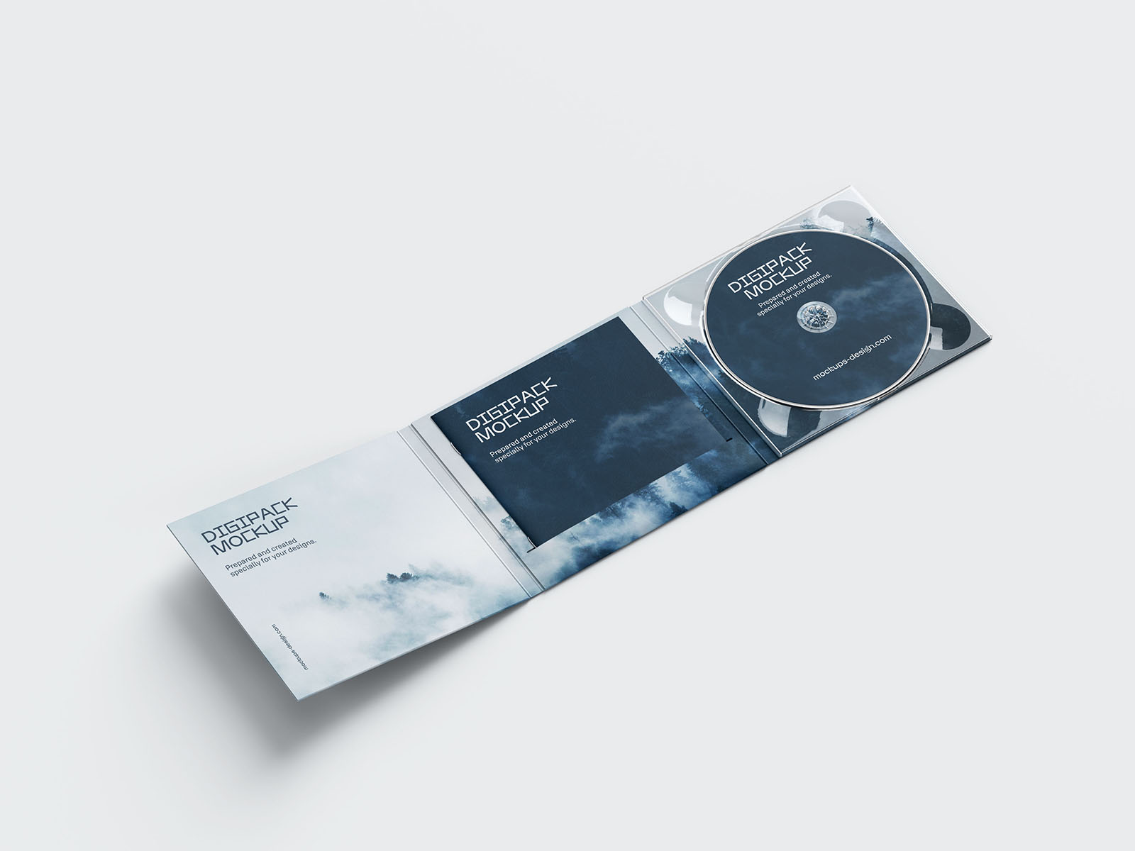 5 Free 6-Panel DVD Digipack With Booklet Mockup PSD Files