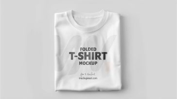 Free Folded T-Shirt Mockup