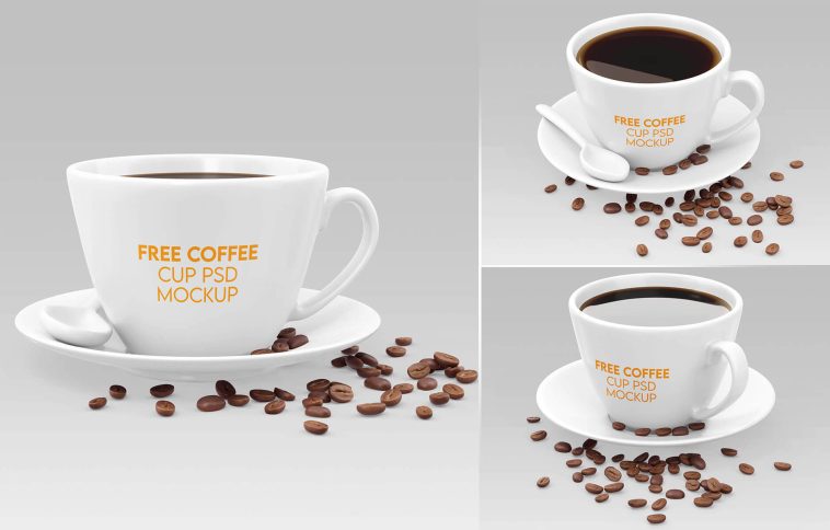 Free Coffee Cup PSD Mockup