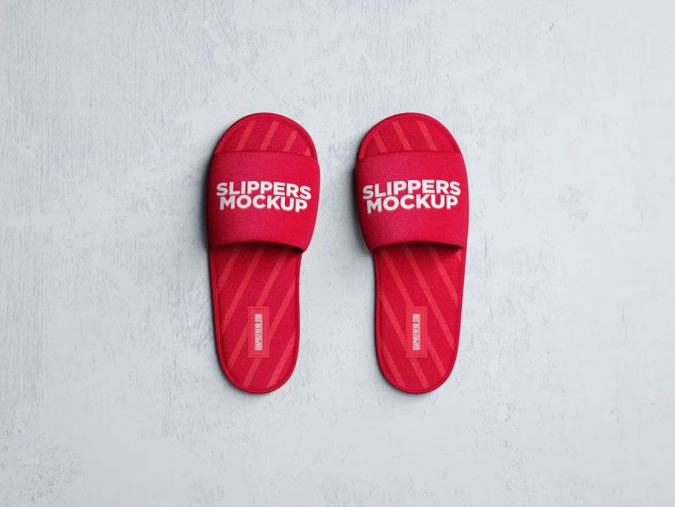 Free Disposable Hotel Slippers Mockup PSD