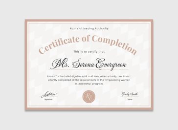 Free PSD Certificate of Completion Template