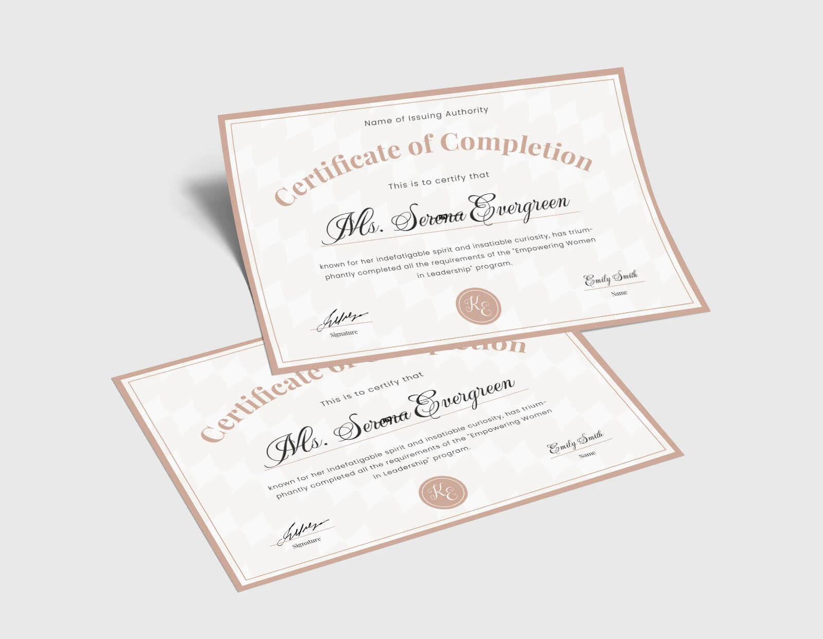 Free PSD Certificate of Completion Template