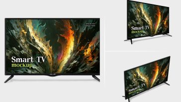 3 Free Premium Smart Tv Mockup PSD Files