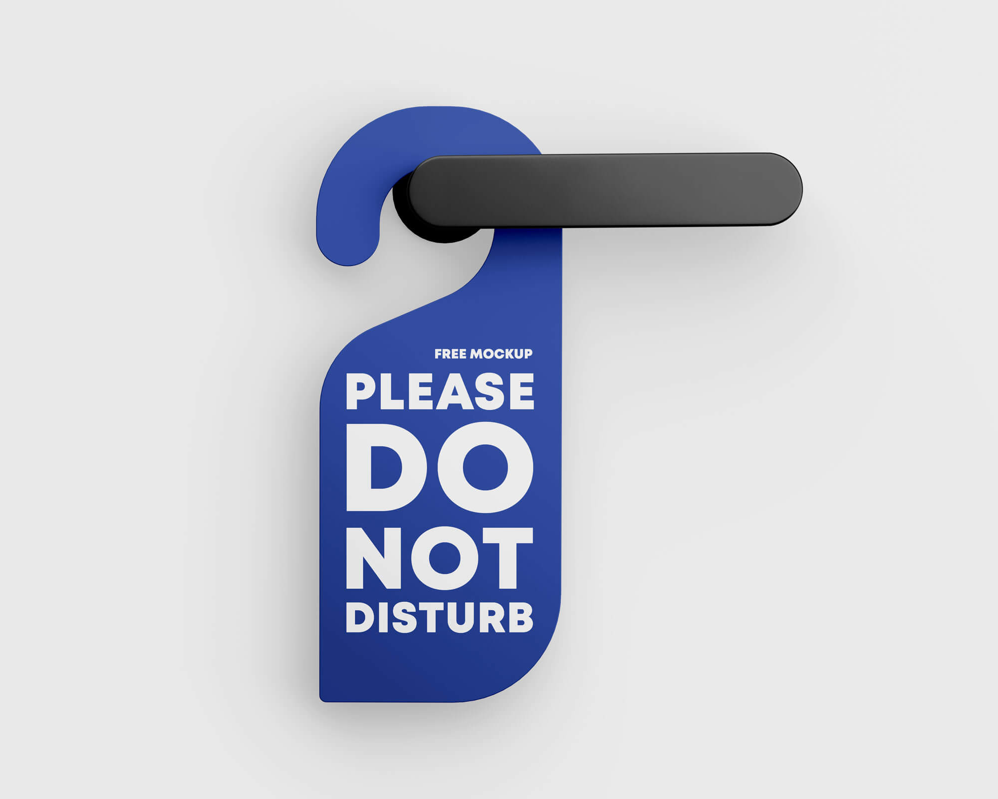 Free Hotel Please Do Not Disturb Door Hanger Mockup PSD