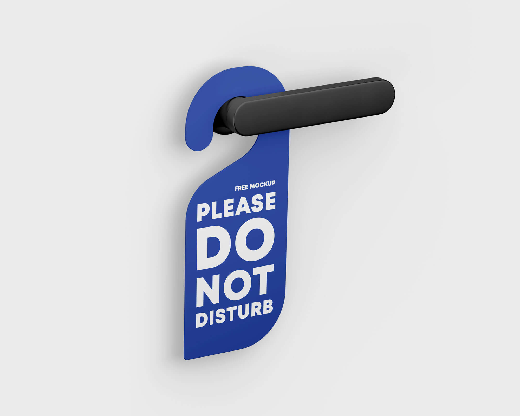 Free Hotel Please Do Not Disturb Door Hanger Mockup PSD