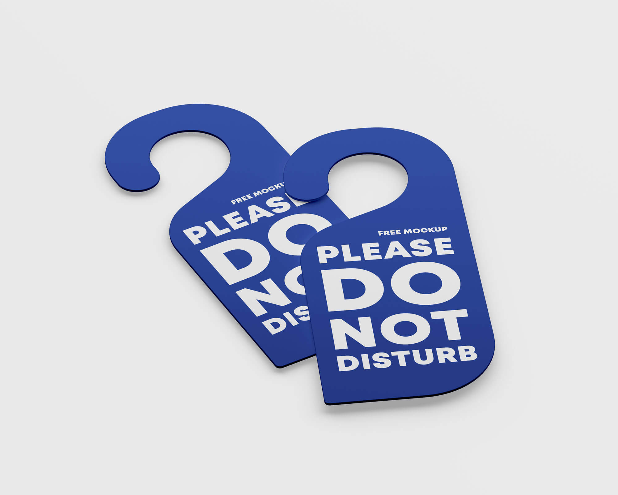 Free Hotel Please Do Not Disturb Door Hanger Mockup PSD