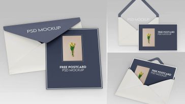 Free Postcard Mockup PSD