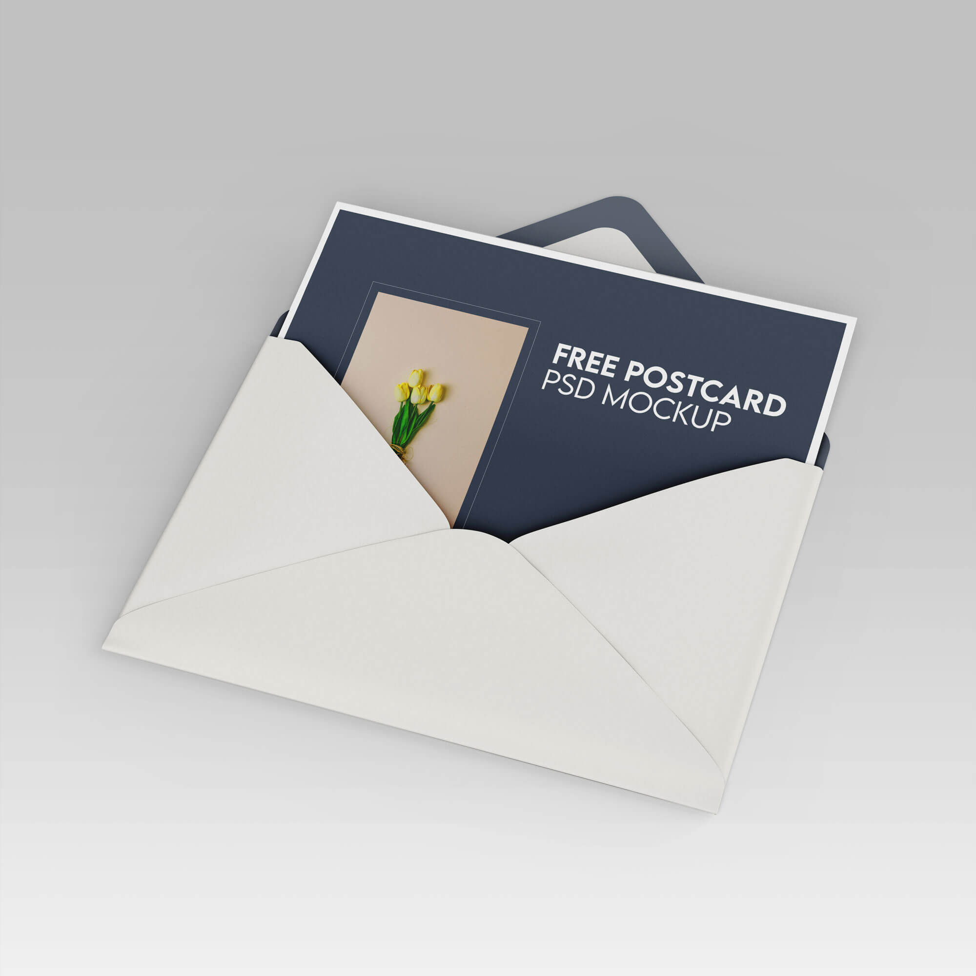 Free Postcard Mockup PSD