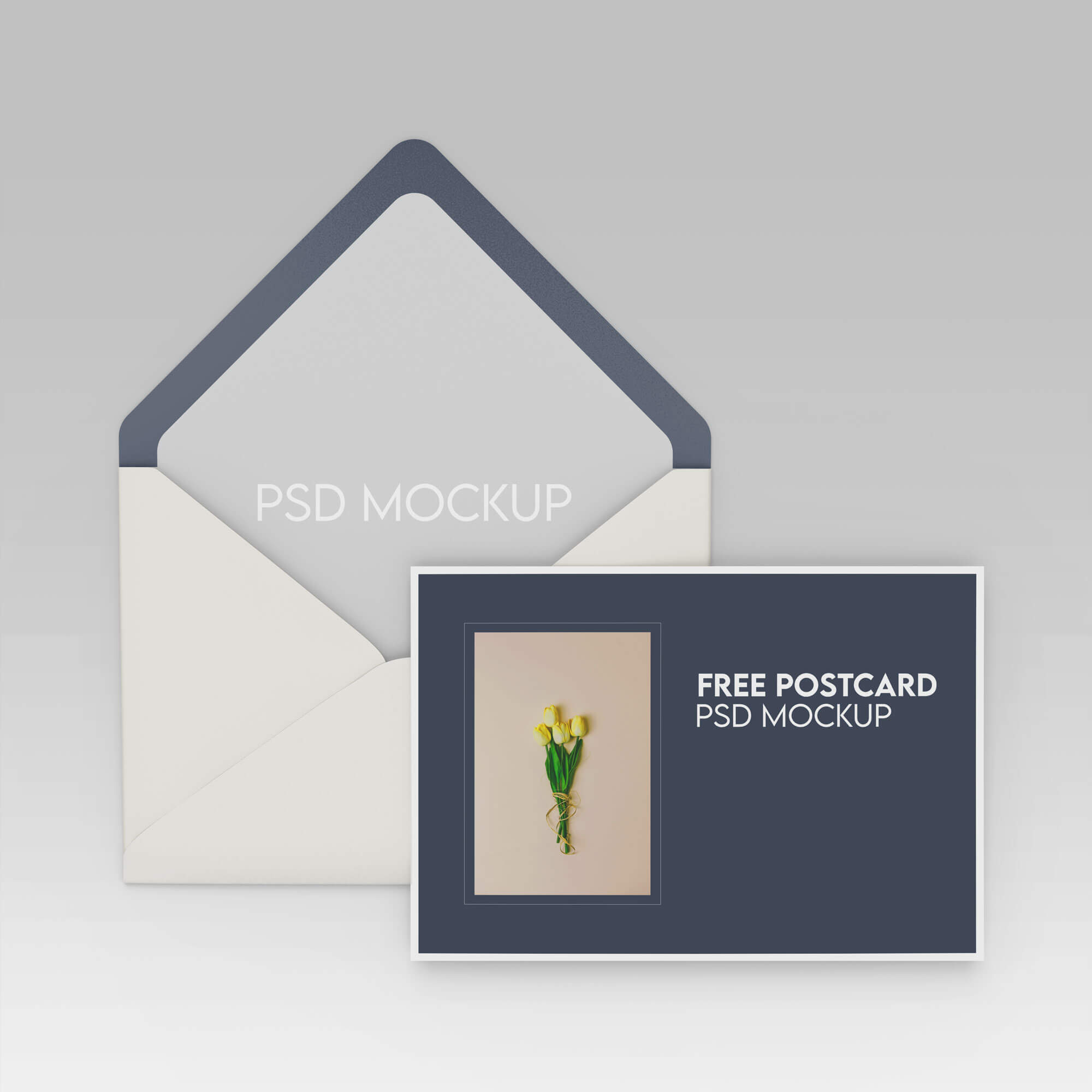 Free Postcard Mockup PSD