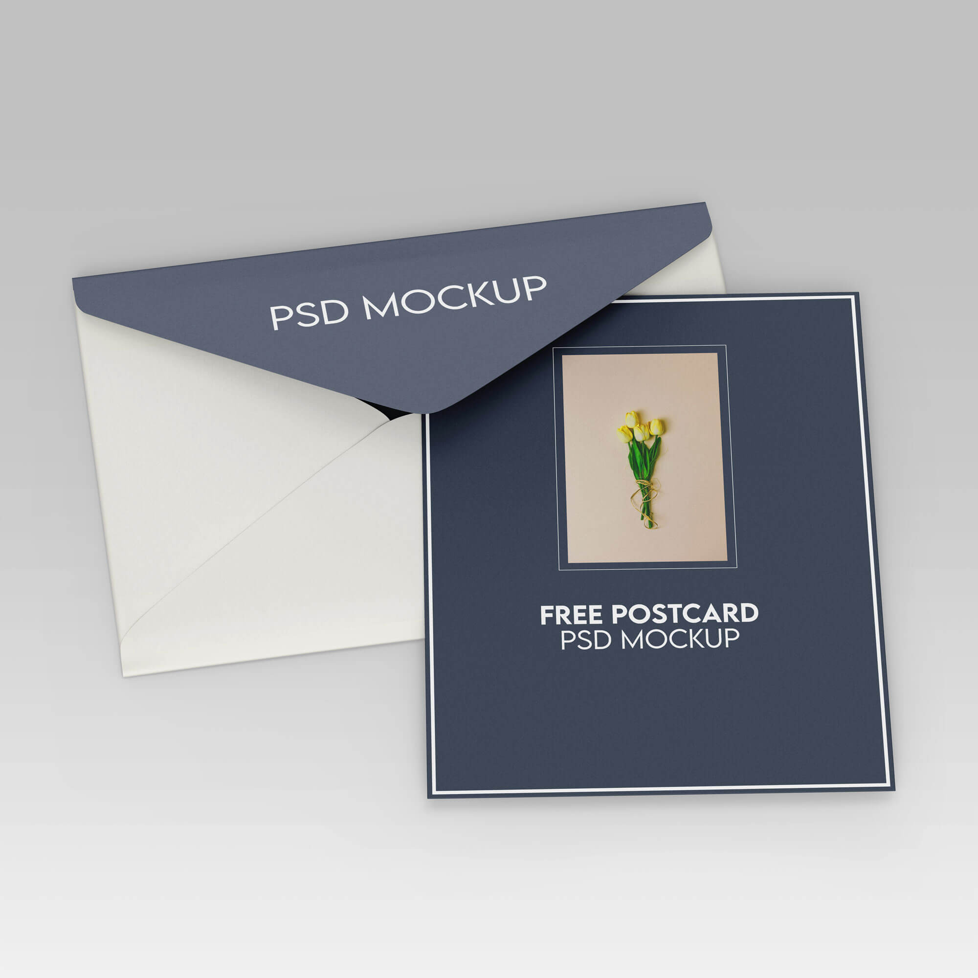 Free Postcard Mockup PSD