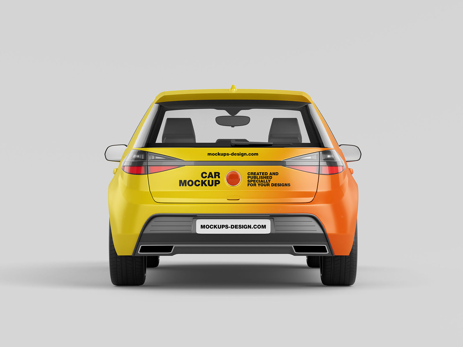 3 Free Vehicle Branding Hatchback Car Mockup PSD Files