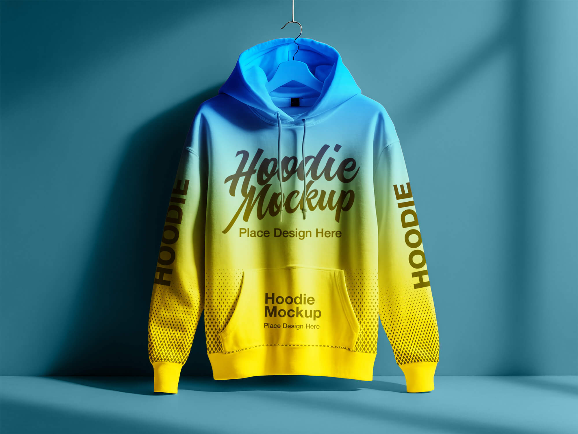 Free Long Sleeves Hoodie Mockup PSD - PsFiles