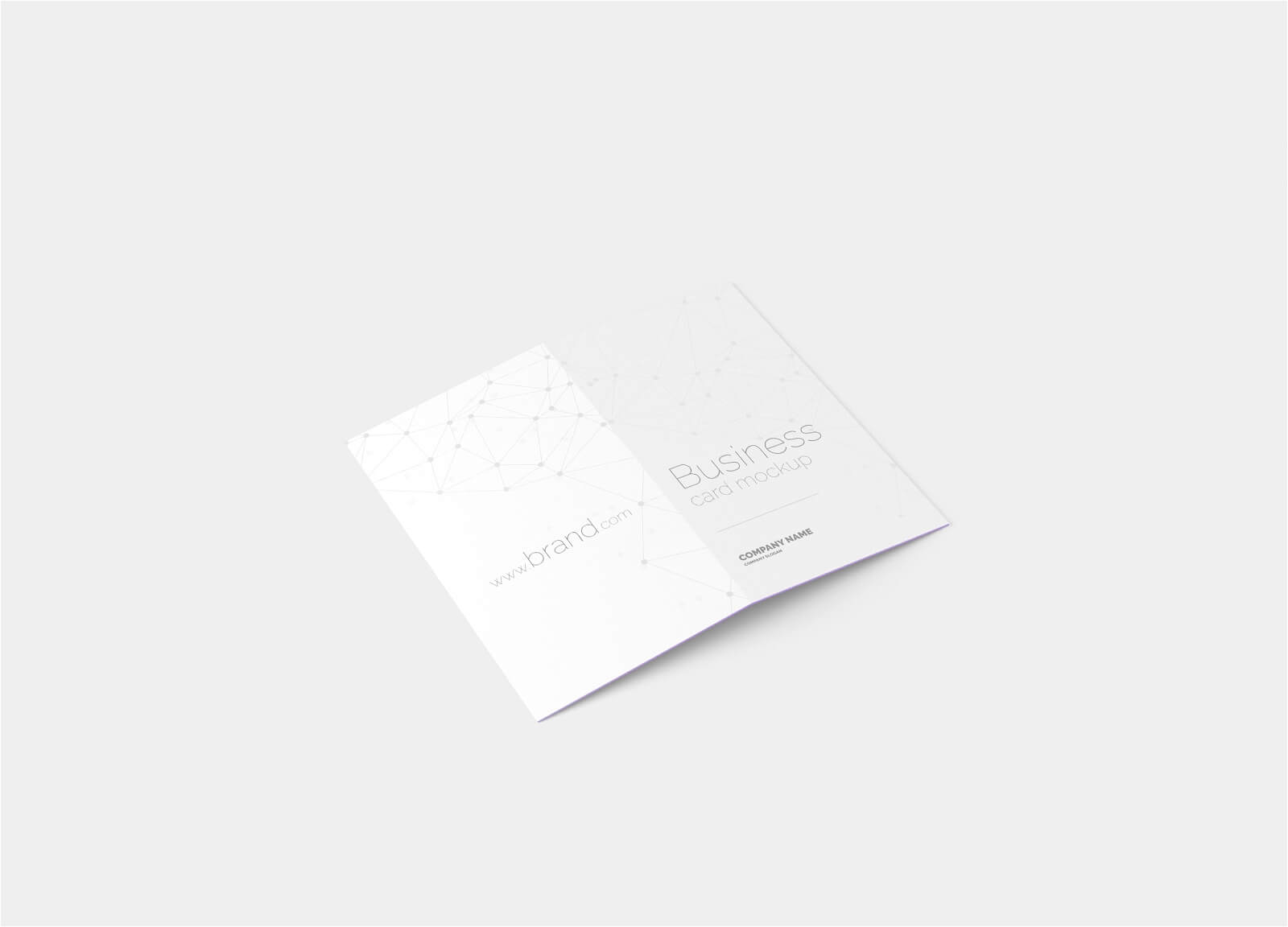 Portrait Folded Business Card Mockup