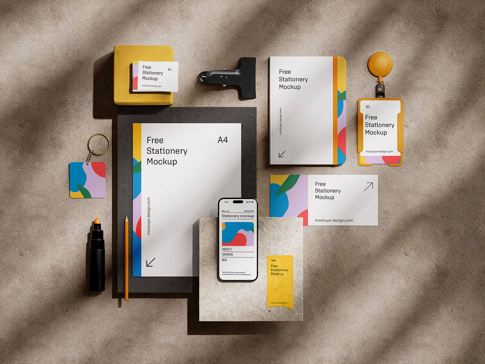 4 Free Corporate Stationery Mockup PSD Files