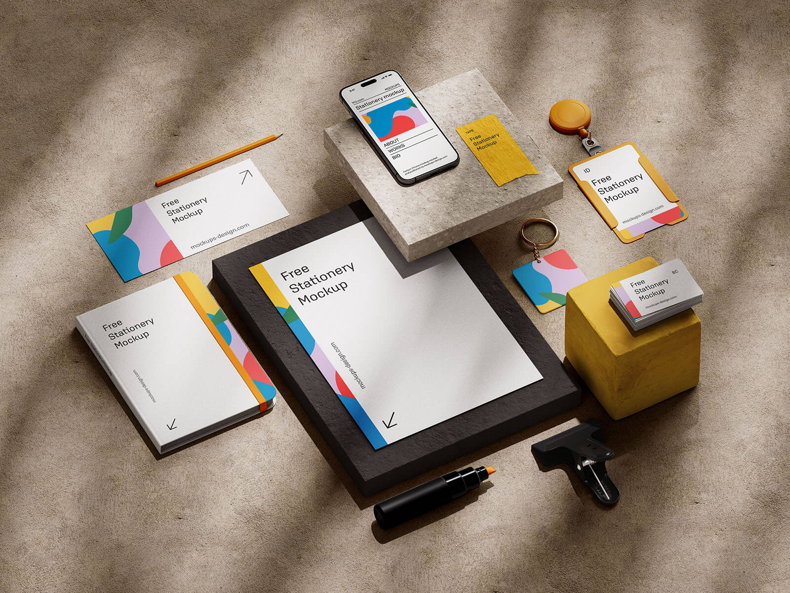 4 Free Corporate Stationery Mockup PSD Files