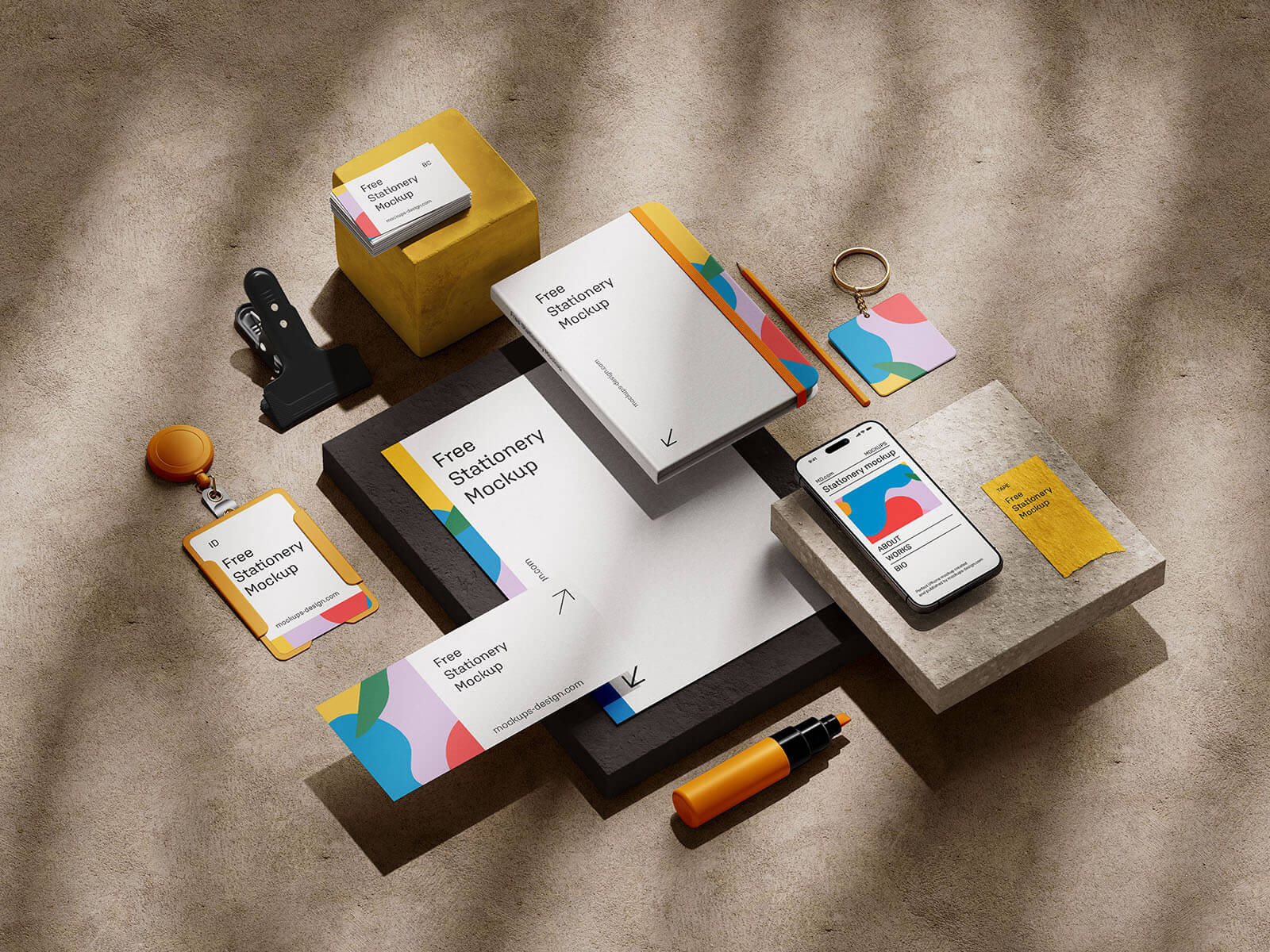 4 Free Corporate Stationery Mockup PSD Files