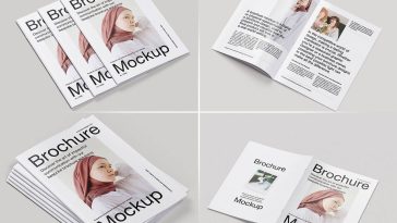 8 Free A4 Multipage Brochure / Magazine Mockup PSD Files