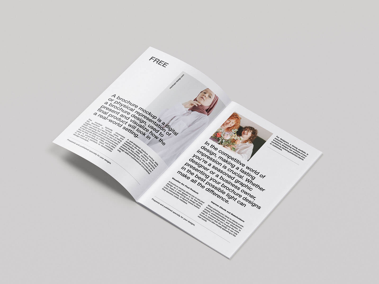 8 Free A4 Multipage Brochure / Magazine Mockup PSD Files