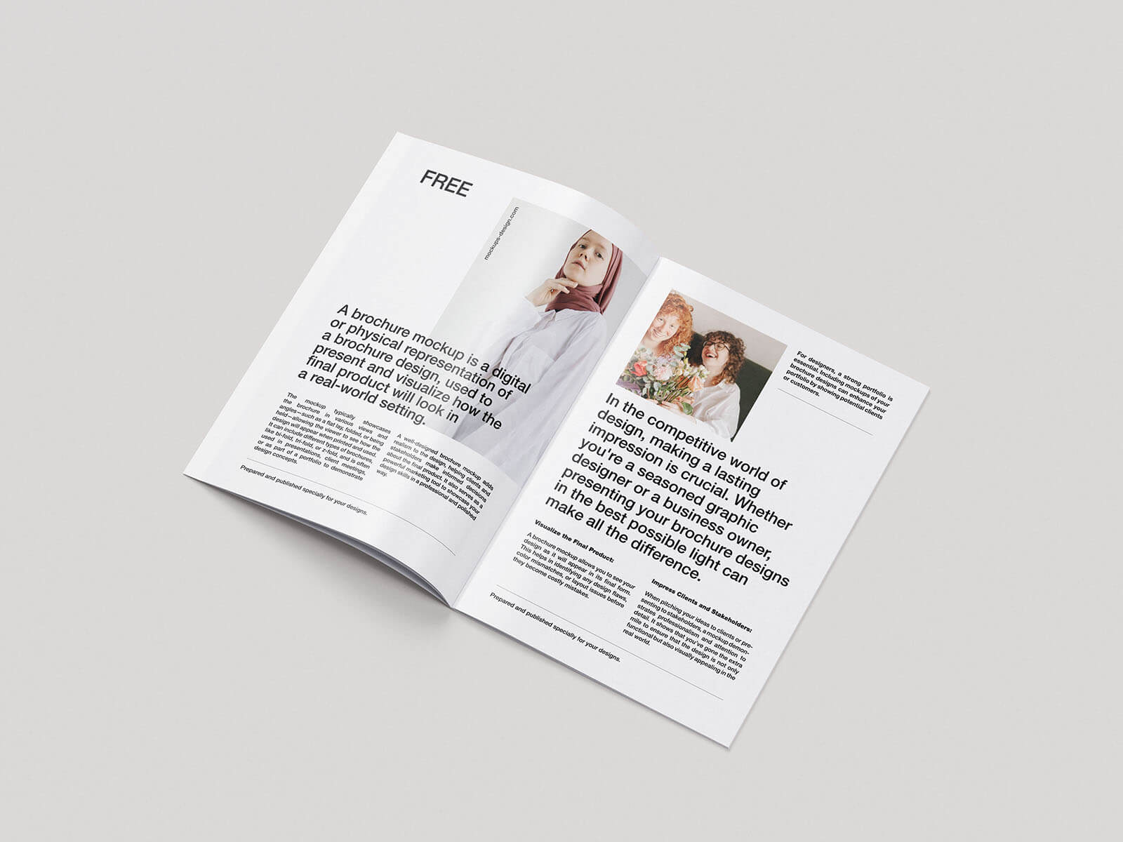 8 Free A4 Multipage Brochure / Magazine Mockup PSD Files