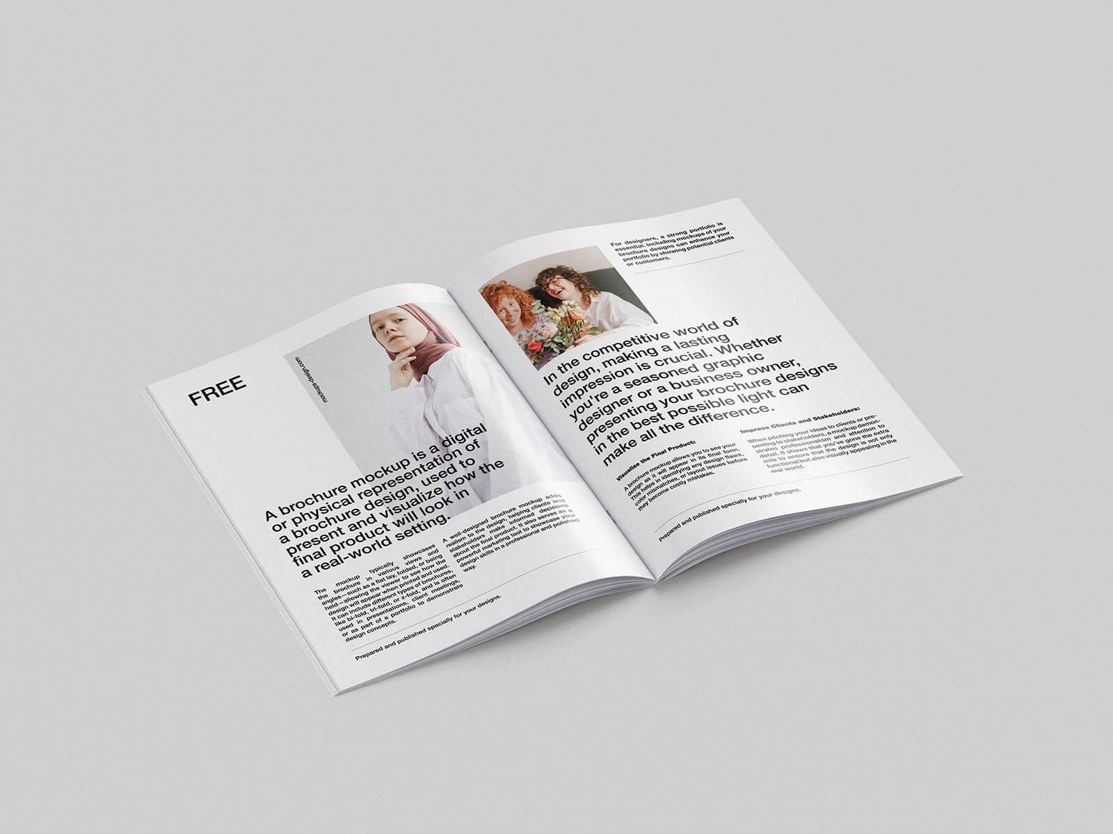 8 Free A4 Multipage Brochure / Magazine Mockup PSD Files