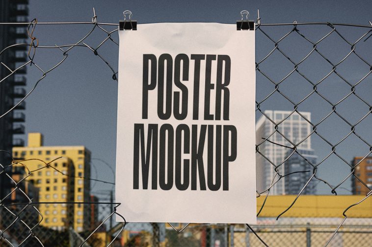 Free Grunge Urbanistic Poster Mockup PSD