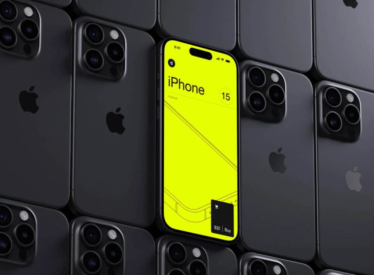 Free J-iPhone 15 Pro Mockup